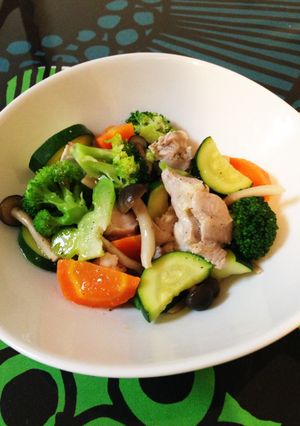 夏に！鳥肉と野菜のドレッシングかけ☆-レシピのメイン写真