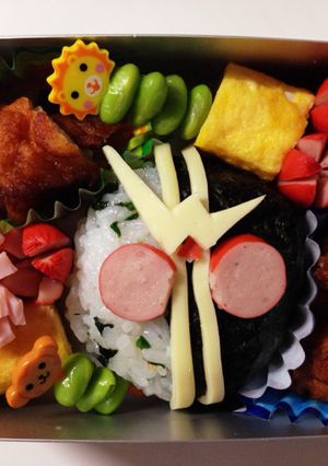 簡単＊キャラ弁＊仮面ライダーダブル-レシピのメイン写真