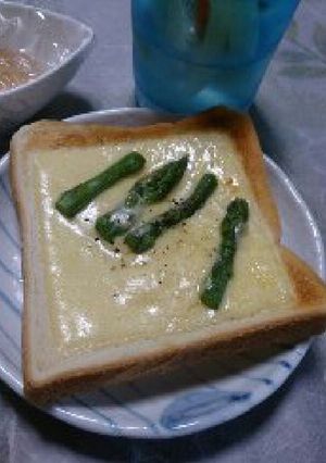 日替わり朝ごぱん！アスパラチーズ-レシピのメイン写真