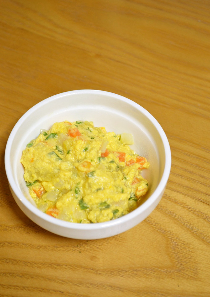 離乳食*中期～『野菜たっぷり簡単炒り卵』-レシピのメイン写真