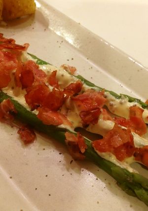 簡単☆アスパラのベーコンのせ副菜兼サラダ-レシピのメイン写真