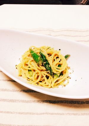 アスパラとツナの和風マヨパスタ-レシピのメイン写真