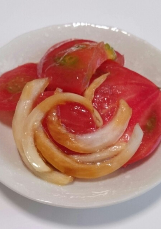 トマト&玉ねぎの醤油漬け-レシピのメイン写真