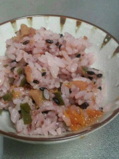 黒米と梅の炊き込みご飯-レシピのメイン写真