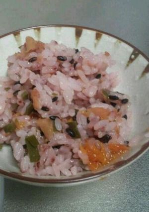 黒米と梅の炊き込みご飯-レシピのメイン写真