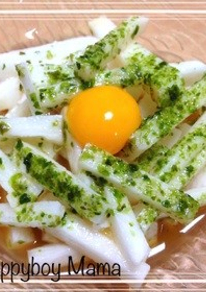 切るだけ簡単5分！うずらのせ千切り山芋♡-レシピのメイン写真