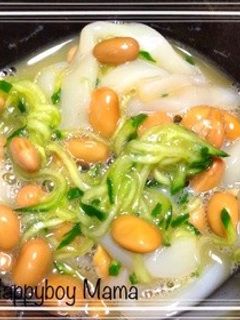 10分おつまみ!きゅうりとイカの納豆和え-レシピのメイン写真