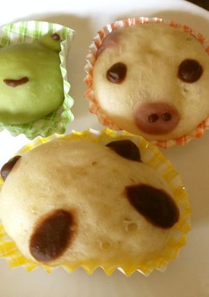 白神こだま酵母のアニマル蒸しパン-レシピのメイン写真