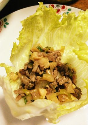 糖質制限！ひき肉のレタス包み-レシピのメイン写真