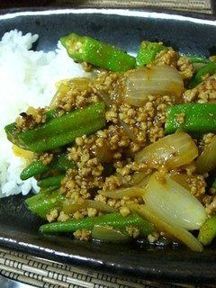 オクラと豚挽き肉のドライカレー-レシピのメイン写真
