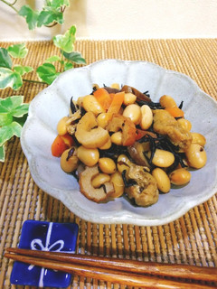 大豆とひじきの具だくさん煮+.。.:*・-レシピのメイン写真