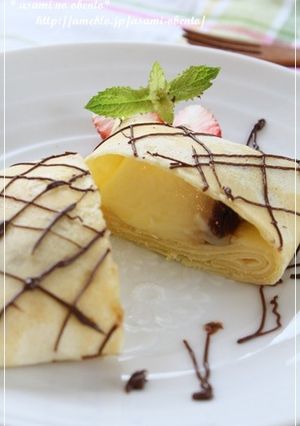 簡単☆HMと市販プリンでプリンクレープ-レシピのメイン写真
