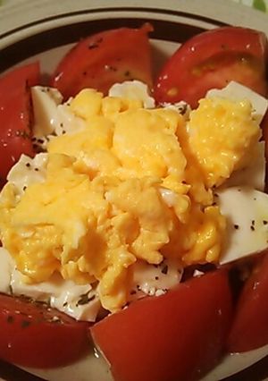 オリーブオイルで美味♪トマト豆腐サラダ-レシピのメイン写真