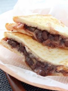 小倉餡チーズのスイーツトースト喫茶店の味-レシピのメイン写真