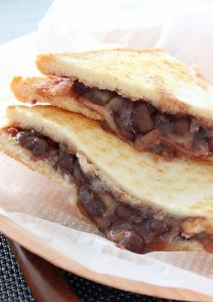小倉餡チーズのスイーツトースト喫茶店の味-レシピのメイン写真
