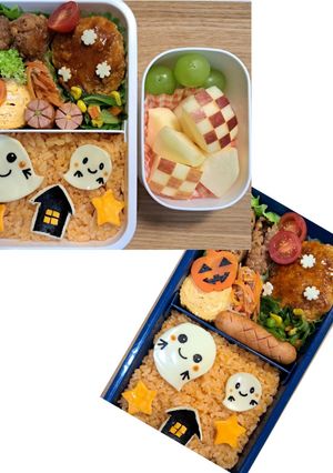 ハロウィンお弁当☆チーズでオバケ-レシピのメイン写真