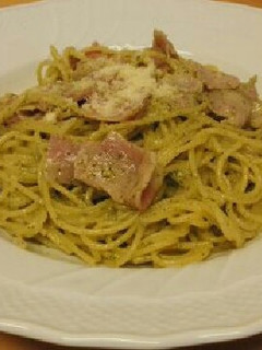 青じそペーストでジェノベーゼ風パスタ-レシピのメイン写真