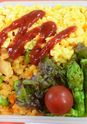 お弁当にも♪冷やご飯でチキンライス-レシピのメイン写真