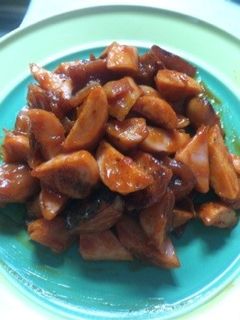 簡単ケチャップ炒め(魚肉ソーセージなど)-レシピのメイン写真