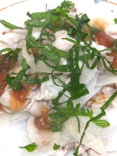 豚しゃぶの梅肉和え-レシピのメイン写真