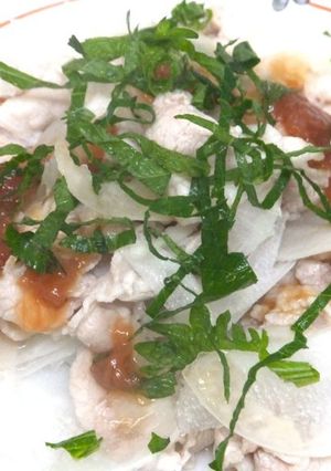 豚しゃぶの梅肉和え-レシピのメイン写真