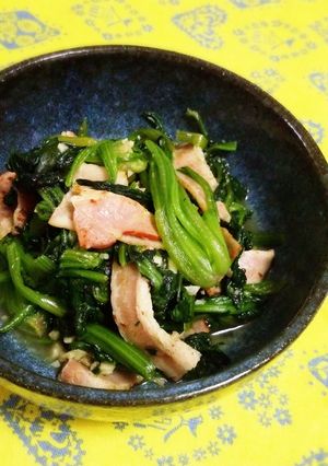 簡単中華＊ほうれん草のベーコン炒め＊-レシピのメイン写真