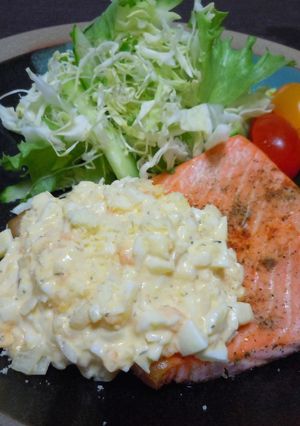 サーモンのムニエル　タルタルソース添え-レシピのメイン写真