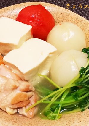 白だしで鶏と豆腐と野菜の冷たい煮浸し-レシピのメイン写真