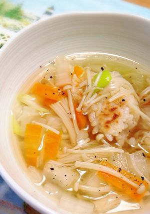 残ったカオマンガイライスで♪スープ茶漬け-レシピのメイン写真