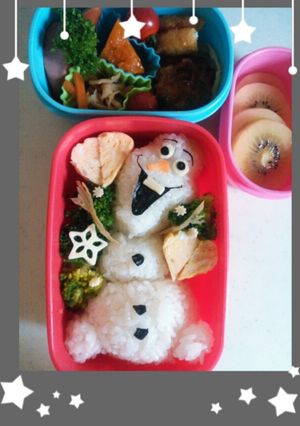 キャラ弁アナと雪の女王　オラフ-レシピのメイン写真