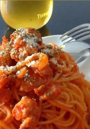 しめじと鶏のトマトクリームパスタ-レシピのメイン写真