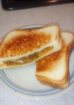 食パンdeホットサンド風チーズカレーパン-レシピのメイン写真