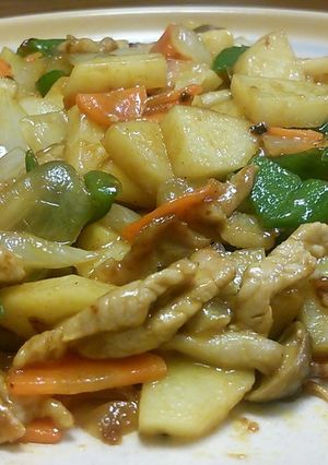 ほとんどカレーな肉野菜炒め-レシピのメイン写真