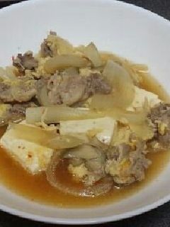 ピリ辛肉豆腐の卵とじ-レシピのメイン写真