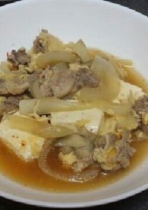 ピリ辛肉豆腐の卵とじ-レシピのメイン写真