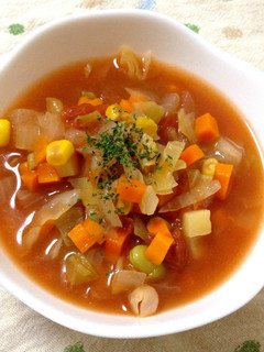 野菜不足解消♩トマトスープ-レシピのメイン写真