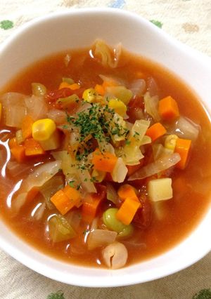 野菜不足解消♩トマトスープ-レシピのメイン写真