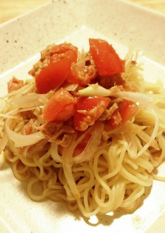 新玉ねぎが旨い！トマトとツナの冷やし中華-レシピのメイン写真