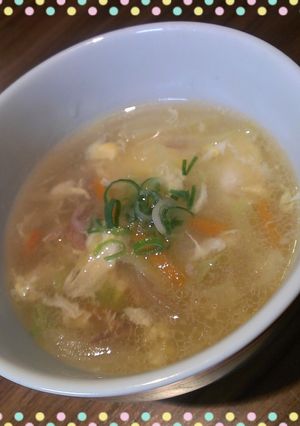 時短！！カット野菜でこっくり中華スープ-レシピのメイン写真