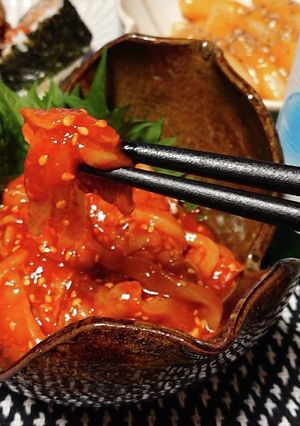 イカそうめんとチャンジャの甘辛和え-レシピのメイン写真