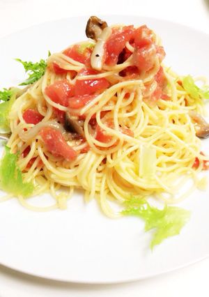 簡単♡フレッシュトマトの冷製パスタ-レシピのメイン写真