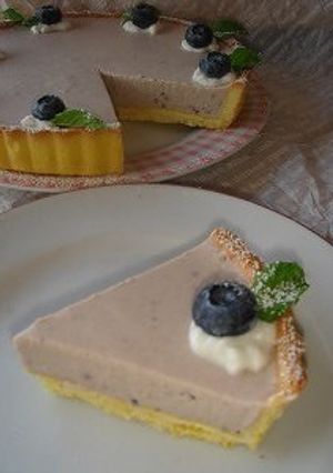ブルーベリーのレアチーズタルト。-レシピのメイン写真