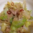 簡単シーチキンとキャベツの甘辛炒め