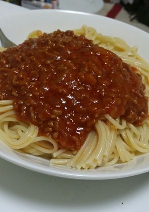 ミートソーススパゲティ-レシピのメイン写真