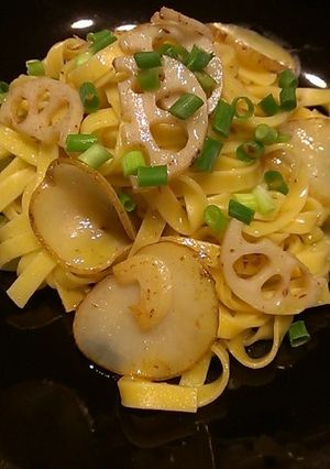じゃがいもとれんこんのアンチョビパスタ-レシピのメイン写真