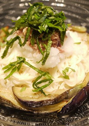 揚げ茄子とツナのぶっかけおろし素麺！-レシピのメイン写真