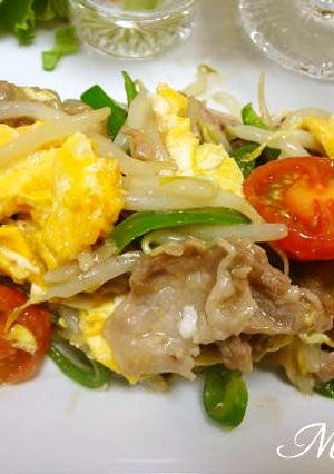 豚肉ともやしの甘酢あんかけ-レシピのメイン写真