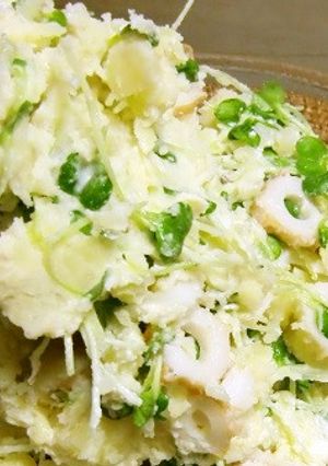 梅干で下味つけたカイワレ入りのポテサラ♪-レシピのメイン写真