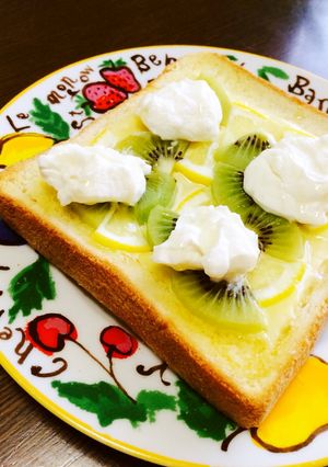 キウイとレモンのチーズトースト〜♪-レシピのメイン写真