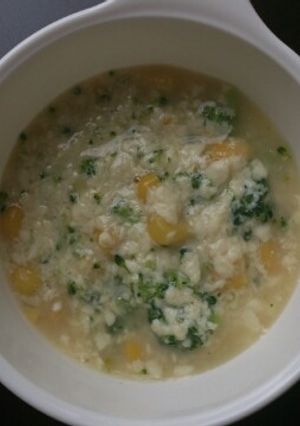 豆腐とコーンとﾌﾞﾛｯｺﾘｰのコンソメ煮-レシピのメイン写真
